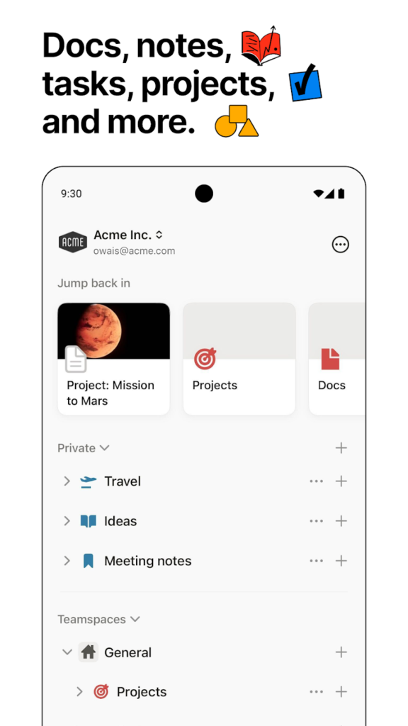 تطبيق Notion